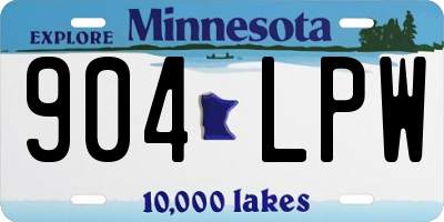 MN license plate 904LPW