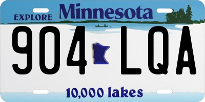 MN license plate 904LQA