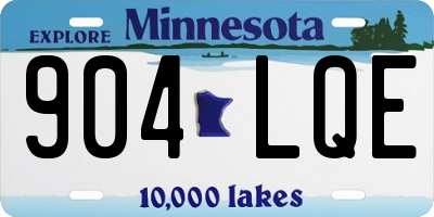 MN license plate 904LQE