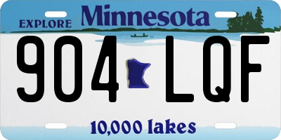 MN license plate 904LQF