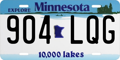 MN license plate 904LQG