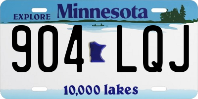 MN license plate 904LQJ
