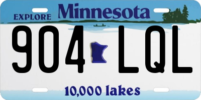 MN license plate 904LQL