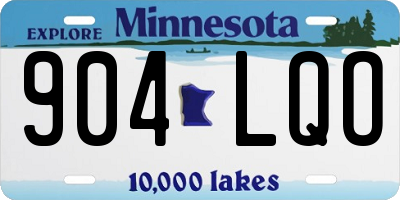 MN license plate 904LQO