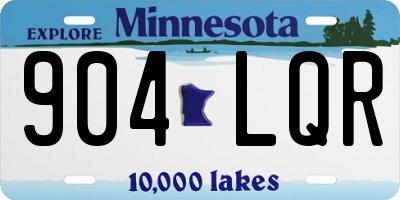 MN license plate 904LQR