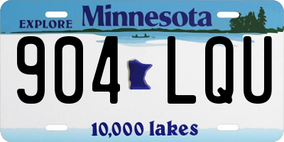MN license plate 904LQU