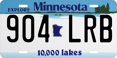 MN license plate 904LRB