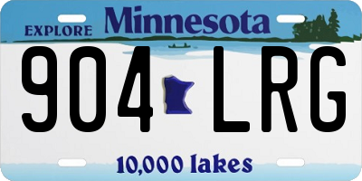MN license plate 904LRG
