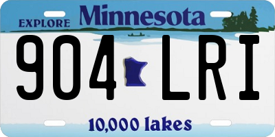 MN license plate 904LRI