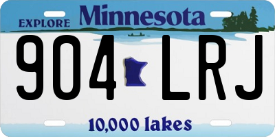 MN license plate 904LRJ
