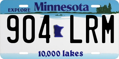 MN license plate 904LRM