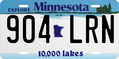 MN license plate 904LRN