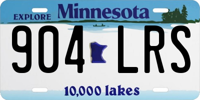 MN license plate 904LRS