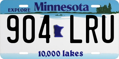 MN license plate 904LRU