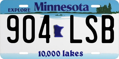 MN license plate 904LSB