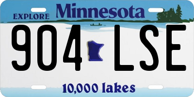 MN license plate 904LSE