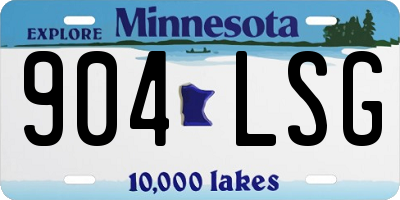 MN license plate 904LSG