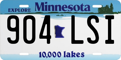 MN license plate 904LSI