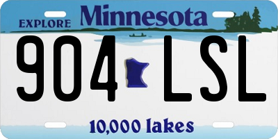 MN license plate 904LSL