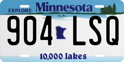 MN license plate 904LSQ