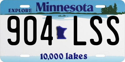 MN license plate 904LSS