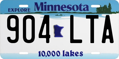 MN license plate 904LTA