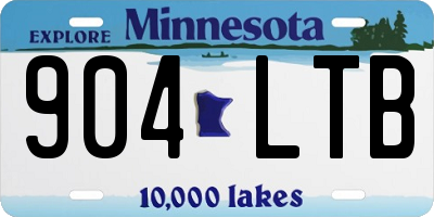 MN license plate 904LTB