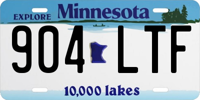 MN license plate 904LTF