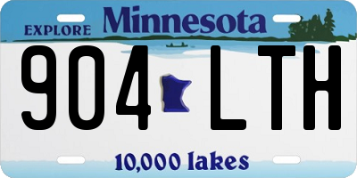 MN license plate 904LTH