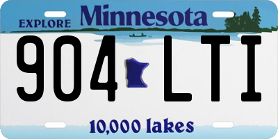 MN license plate 904LTI