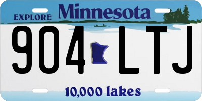 MN license plate 904LTJ