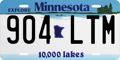MN license plate 904LTM