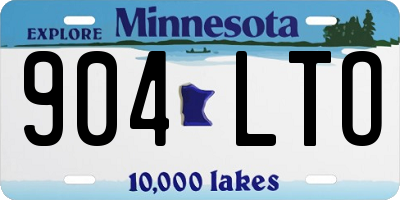 MN license plate 904LTO