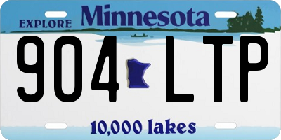 MN license plate 904LTP