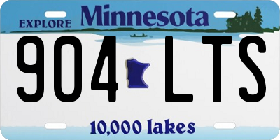 MN license plate 904LTS