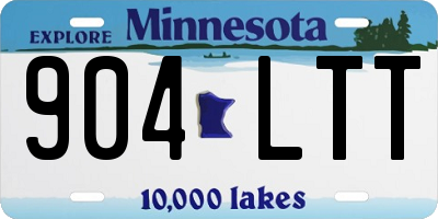 MN license plate 904LTT