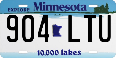 MN license plate 904LTU