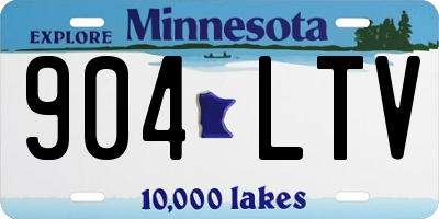 MN license plate 904LTV