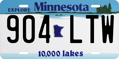 MN license plate 904LTW