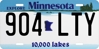 MN license plate 904LTY