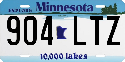 MN license plate 904LTZ