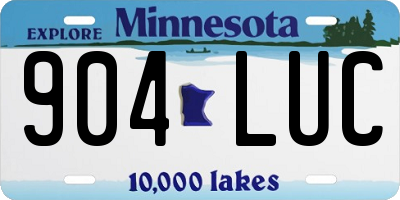 MN license plate 904LUC