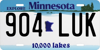 MN license plate 904LUK