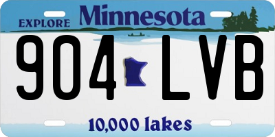 MN license plate 904LVB