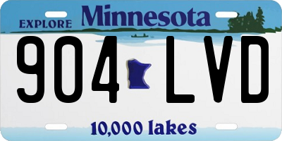 MN license plate 904LVD