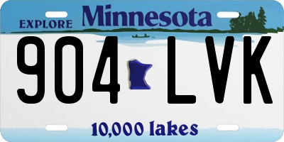 MN license plate 904LVK