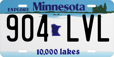 MN license plate 904LVL
