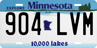 MN license plate 904LVM