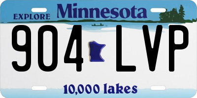 MN license plate 904LVP