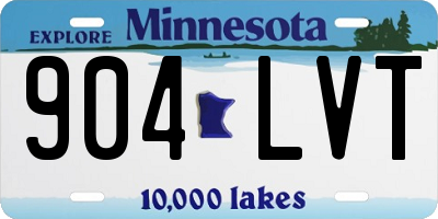 MN license plate 904LVT